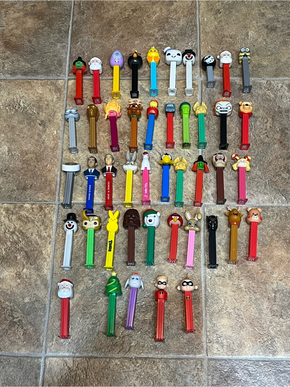 Assorted Of 45 Pez Dispencers